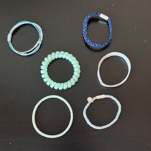 Set of Six Stylish Bracelets